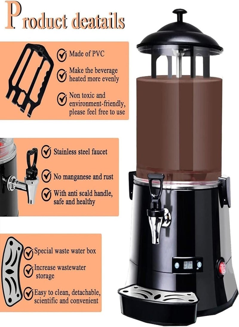 KitchTron Commercial Chocolate Melter Machine 10L | Hot Chocolate Machine with Digital Temperature Control 30°C–90°C | LED Display Stainless Steel Chocolate Dispenser | Warmer for Coffee, Milk & Tea - Image 3